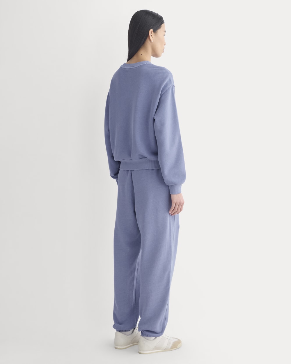 Lightweight Terry Blouson Crew in Velvet Morning — detail view