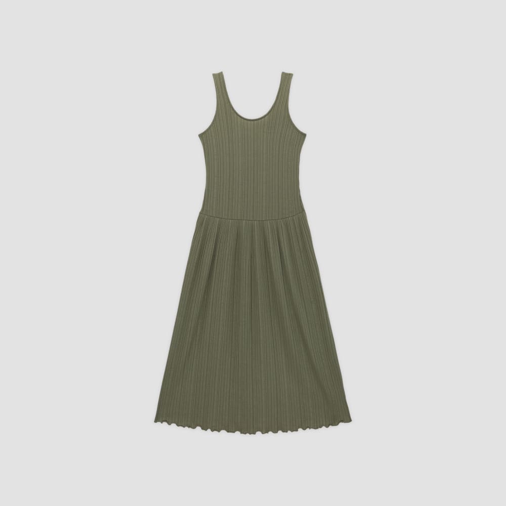 The Rib Soft Knit Scoop-Neck Dress in Kalamata — alternate view