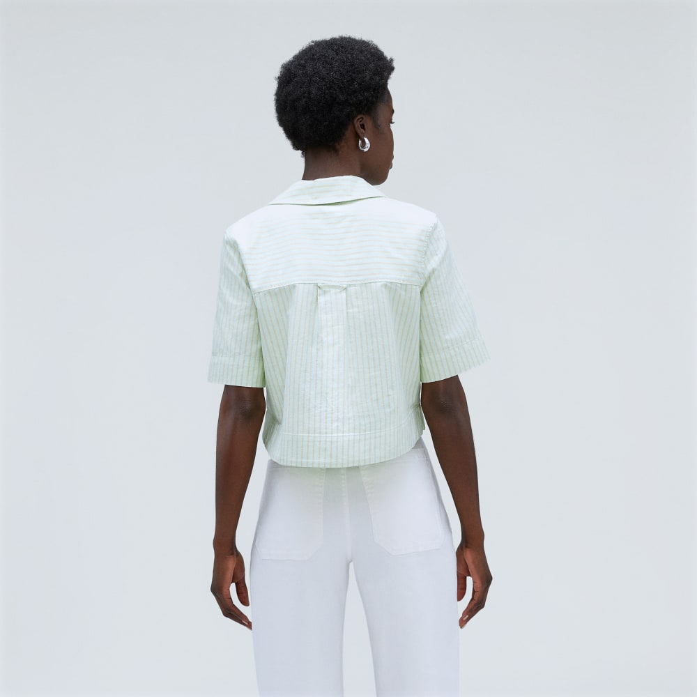 The Oxford Popover in Apricot Tan / Spray — detail view