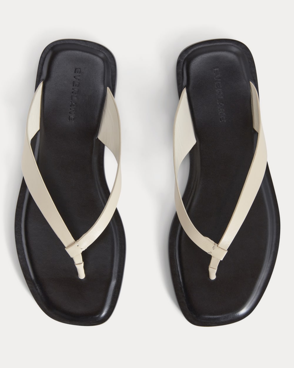 The Leather Flip Flop in Canvas — alternate view