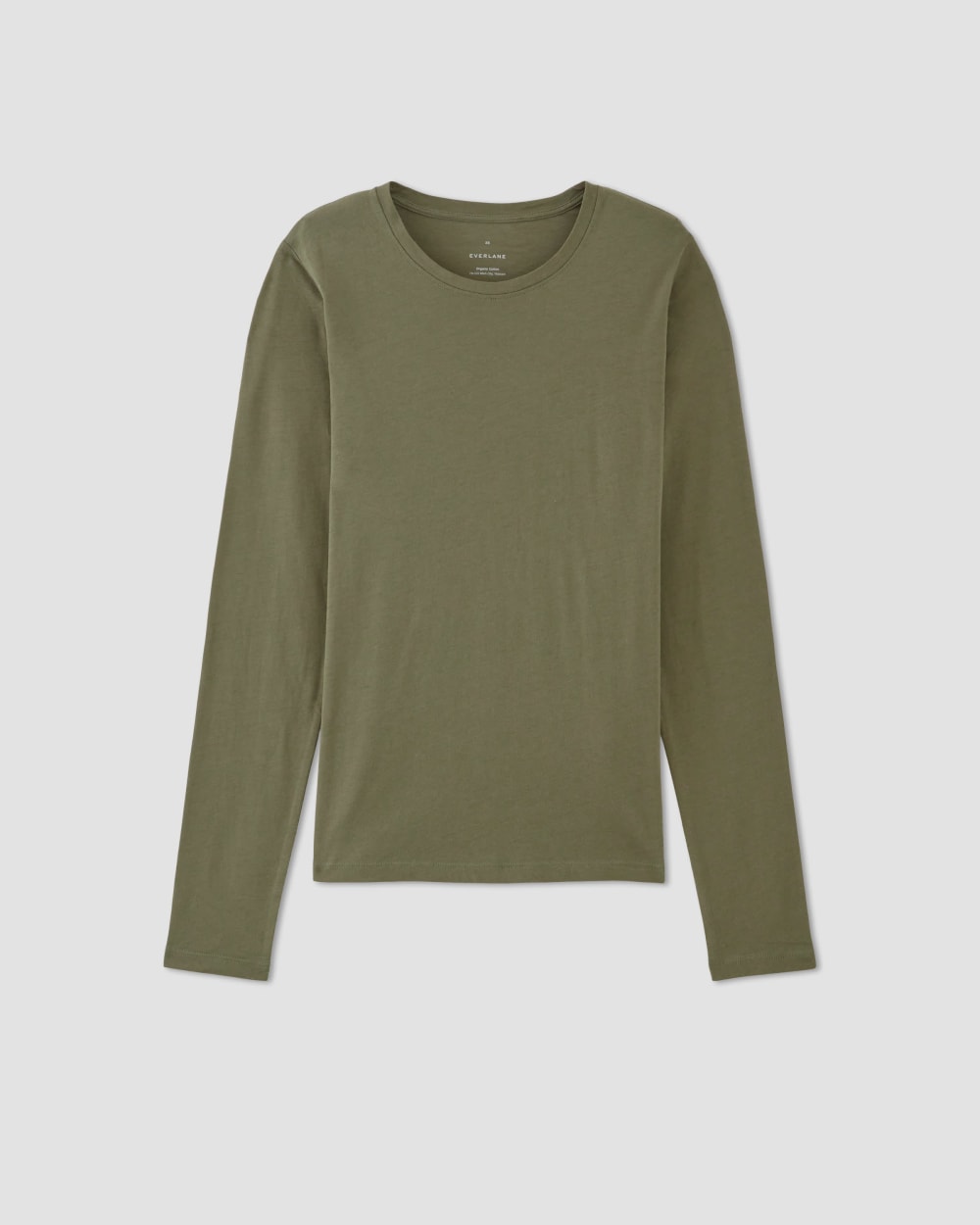 The Organic Cotton Long-Sleeve Crew in Kalamata — alternate view