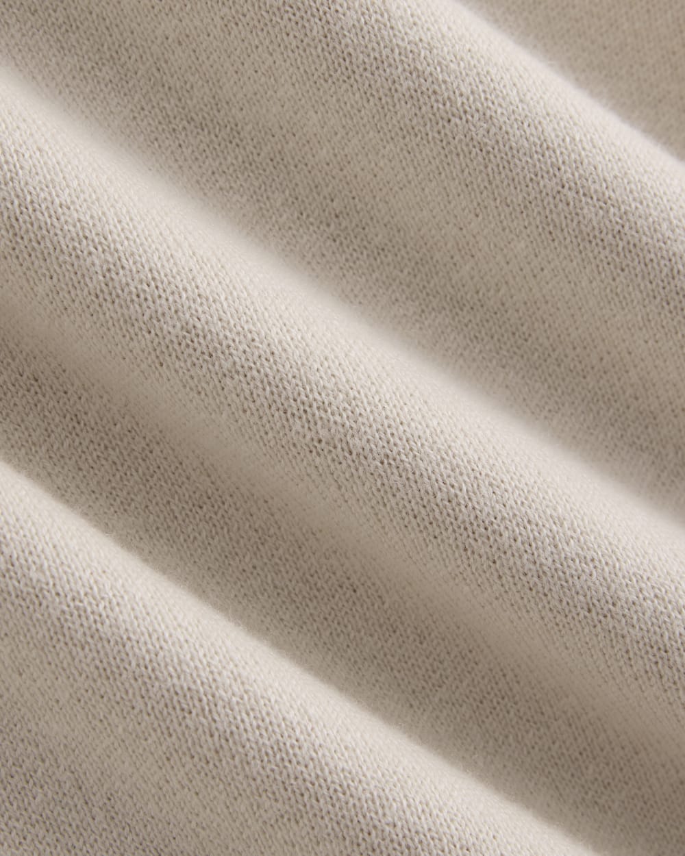 Double Knit Crew in Cotton Merino in Bone/Cream/Sand/Light Camel — detail view