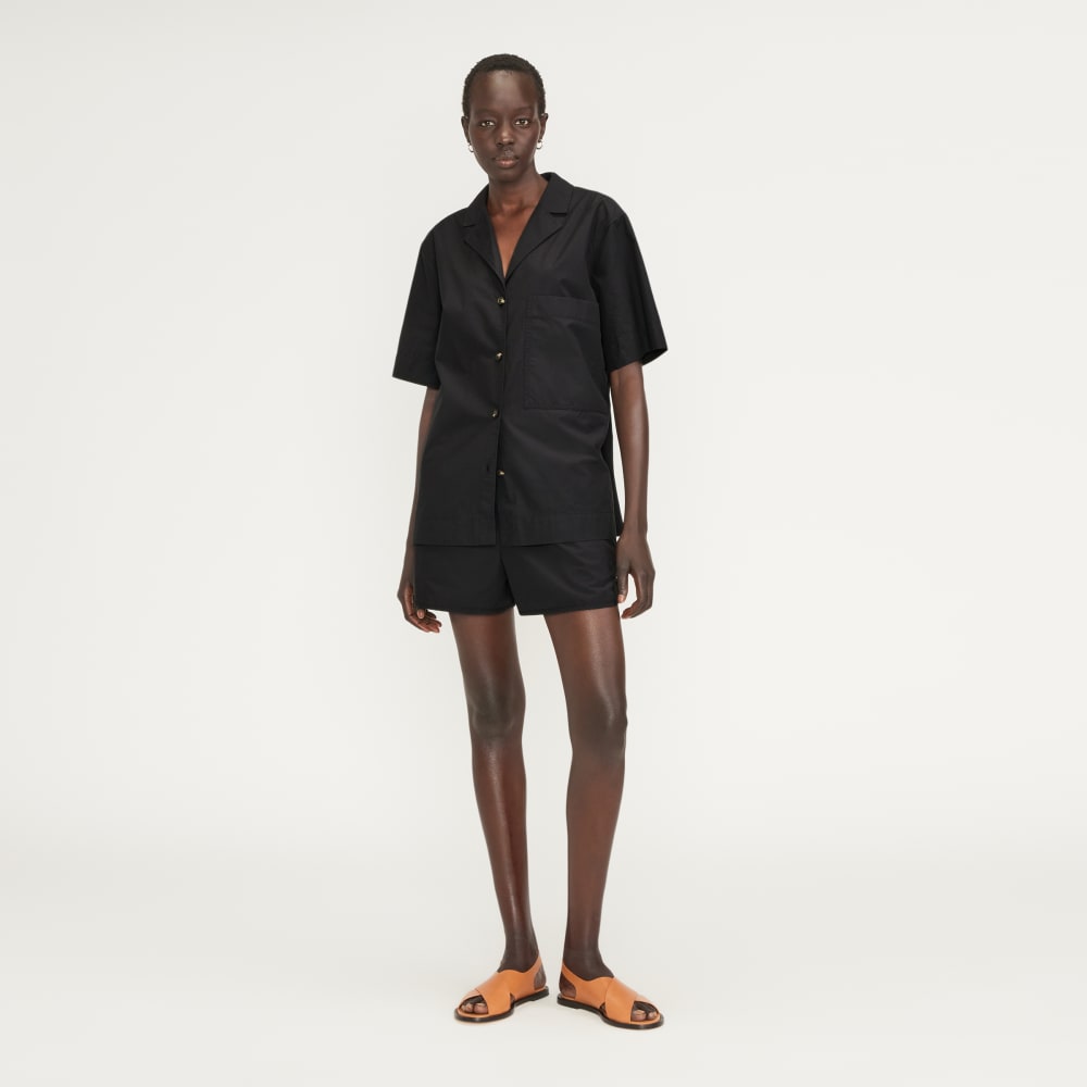 The Poplin Boxer Short in Black — detail view