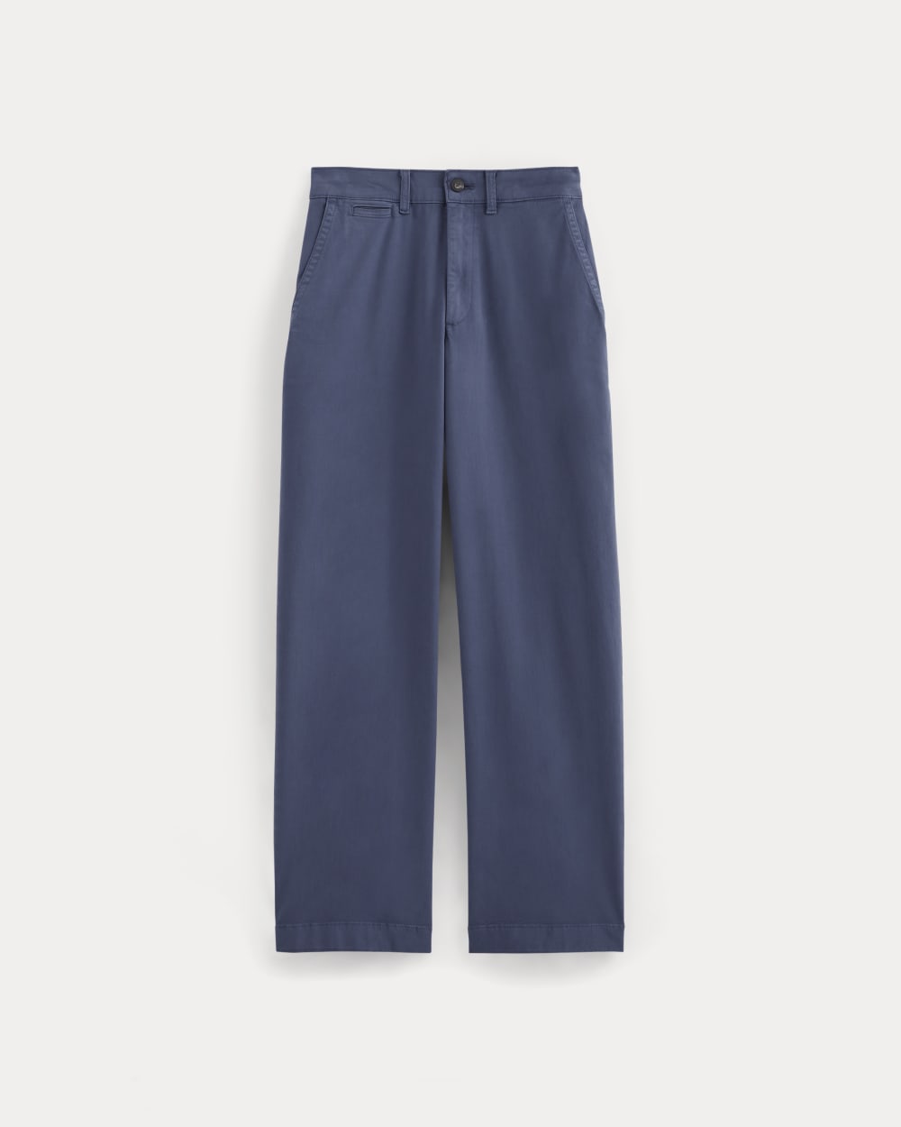 The Wide-Leg Chino in Deep Cobalt — alternate view