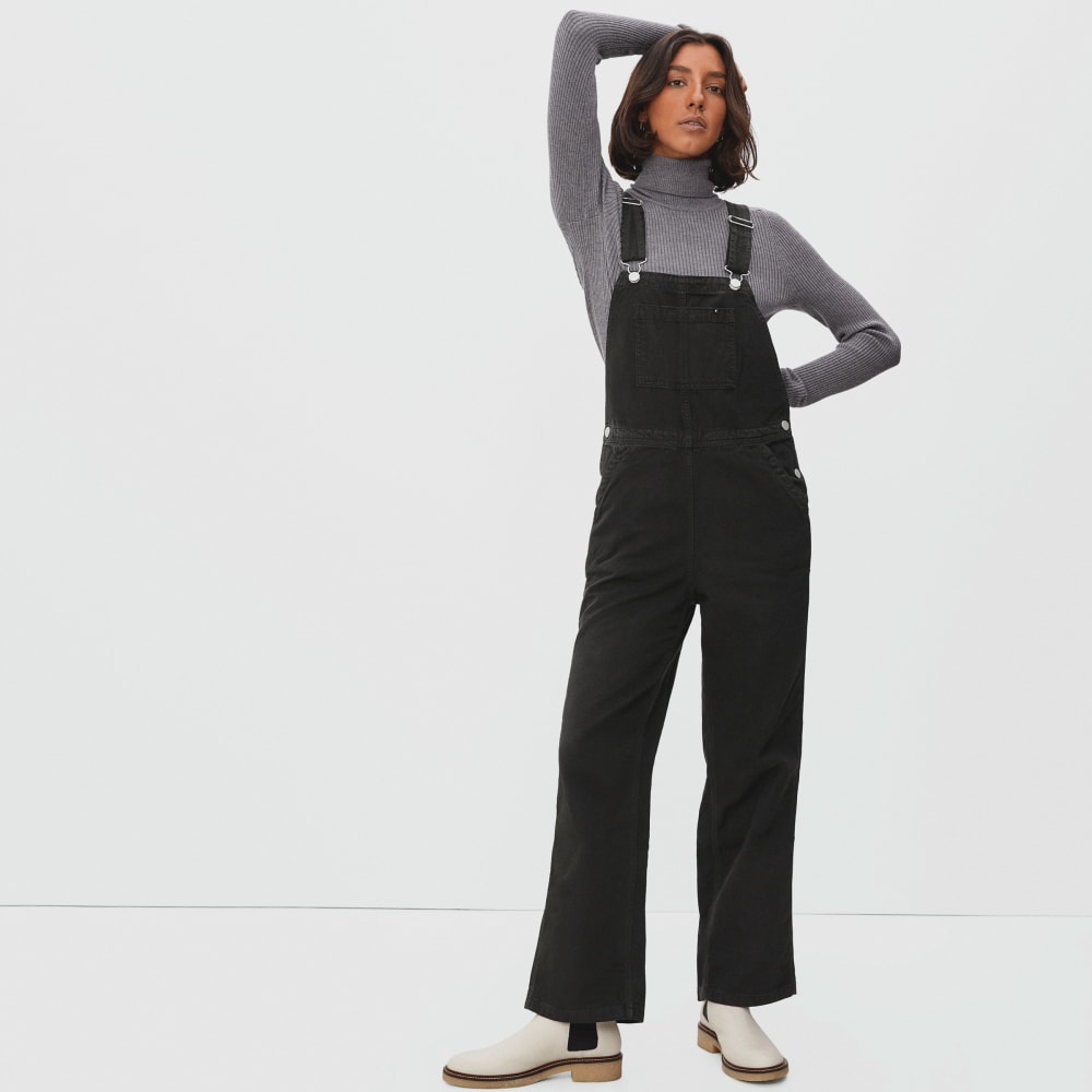 The Canvas Overalls in Black — alternate view