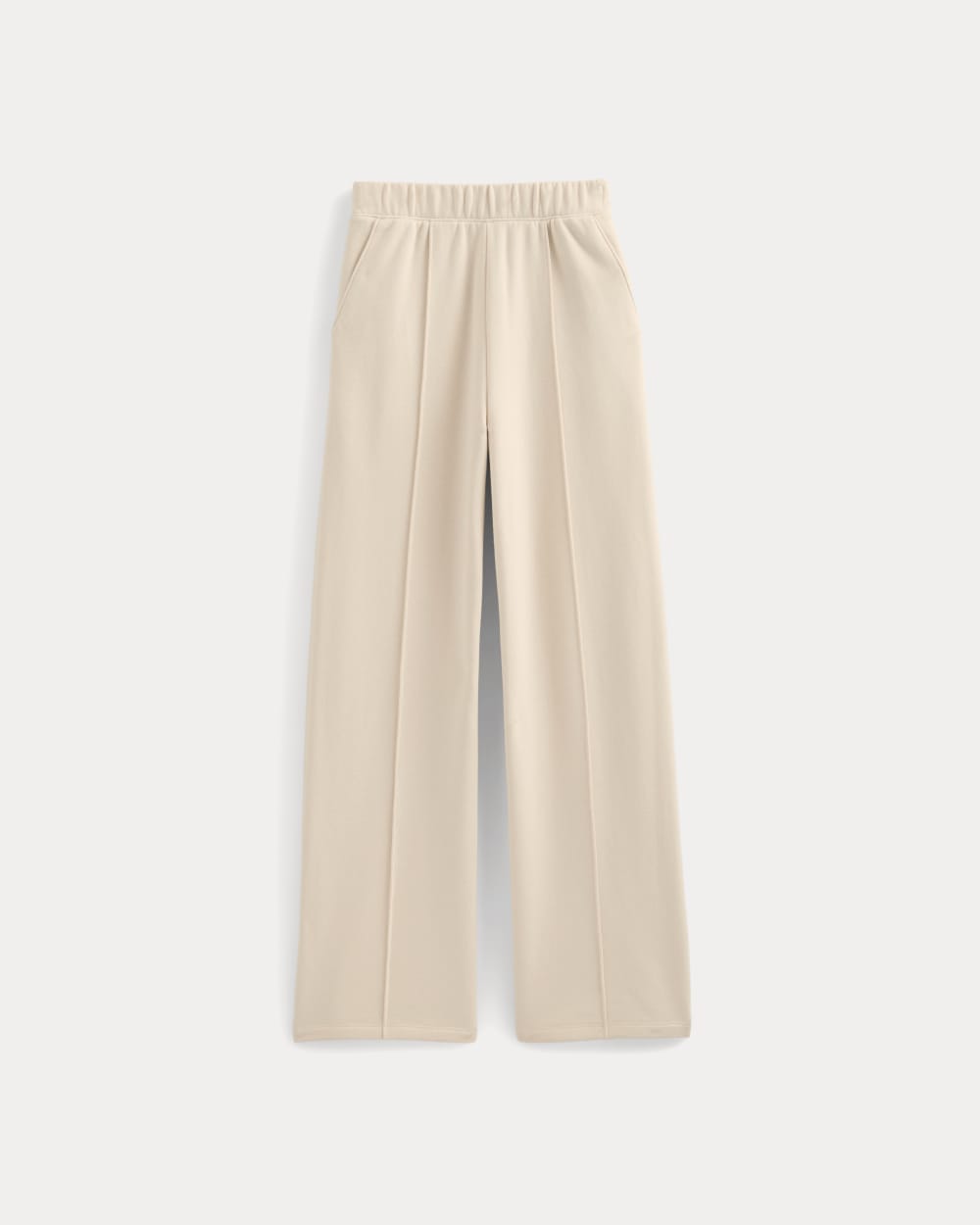 Lightweight Terry Pintuck Sweatpant in Parchment — alternate view