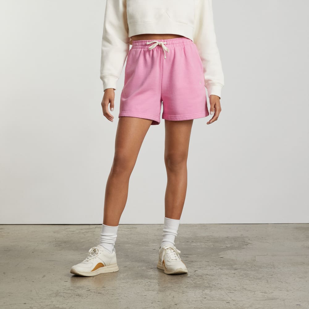 The Track Long Sweatshort in Bubble Gum — alternate view
