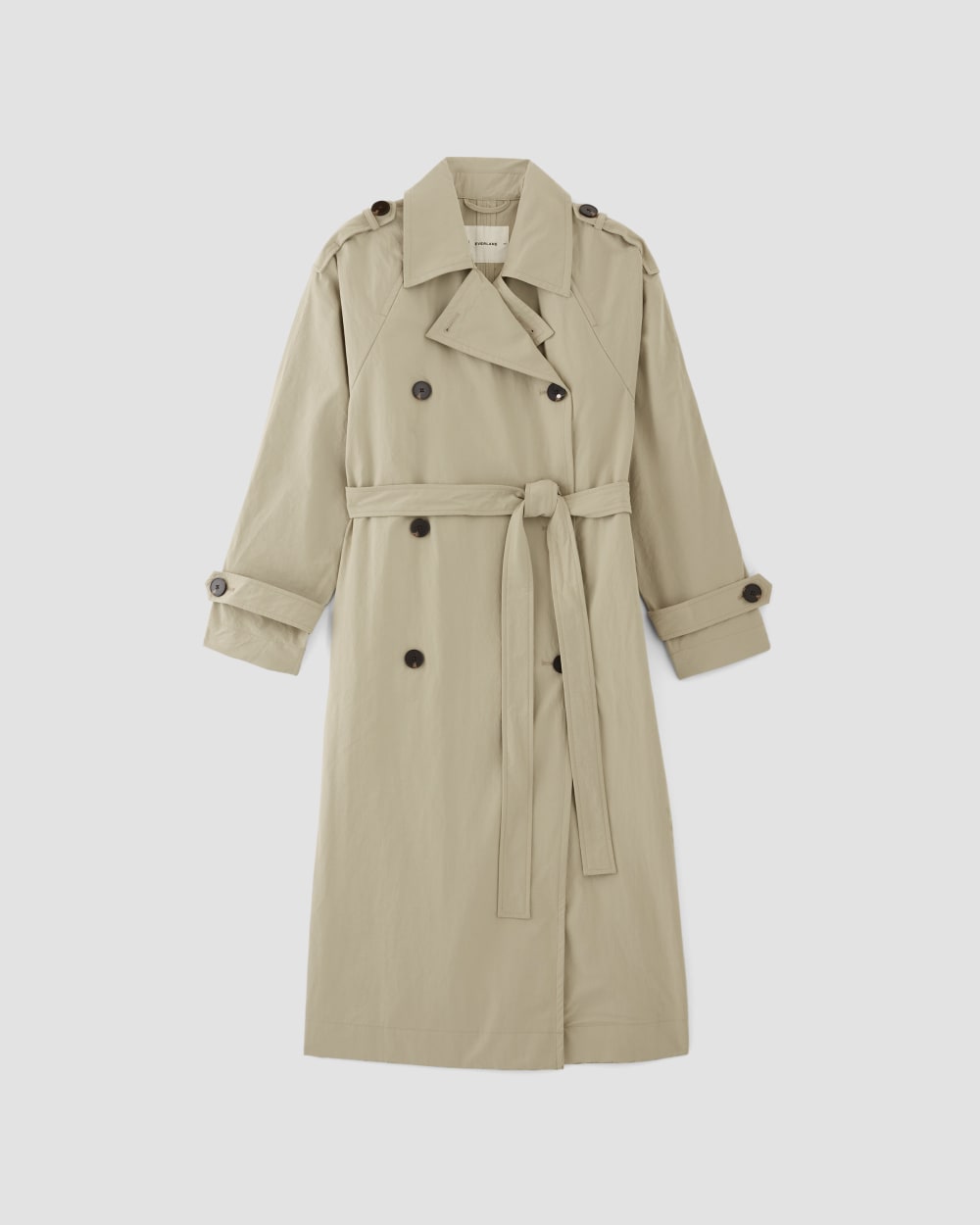 The ReNew Long Trench Coat in Trench Coat Khaki — alternate view