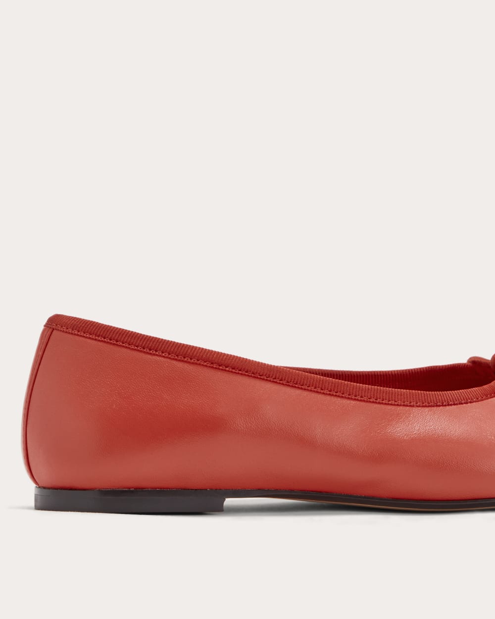 The Day Ballet Flat in Poppy Red — detail view