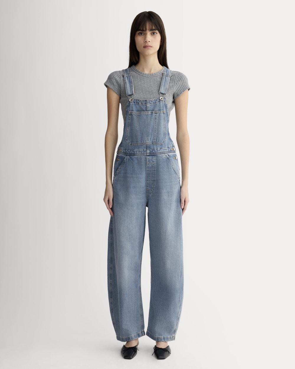 The Curve Overall in Light Indigo — front view