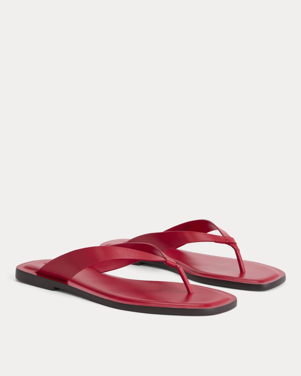 The Leather Flip Flop in Classic Red Leather — alternate view