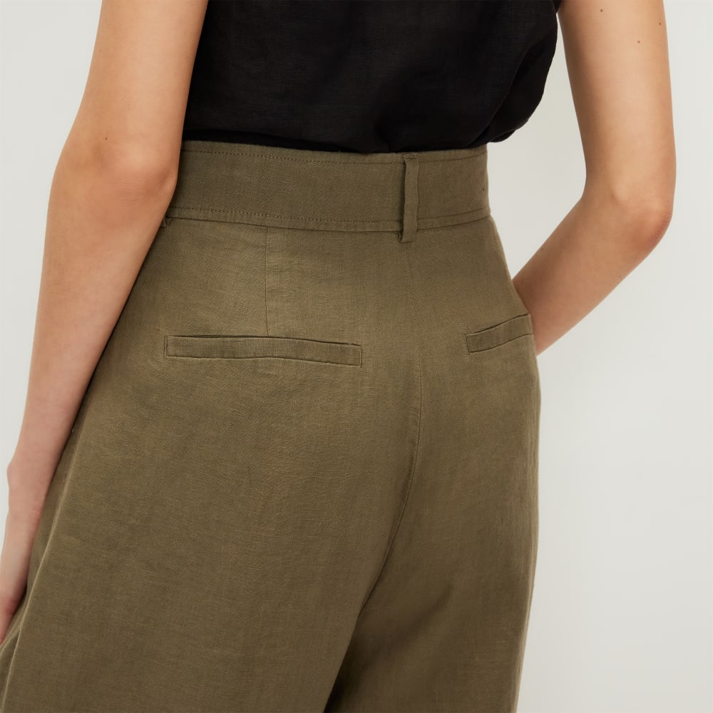 The Linen Way-High® Drape Pant in Kalamata — detail view