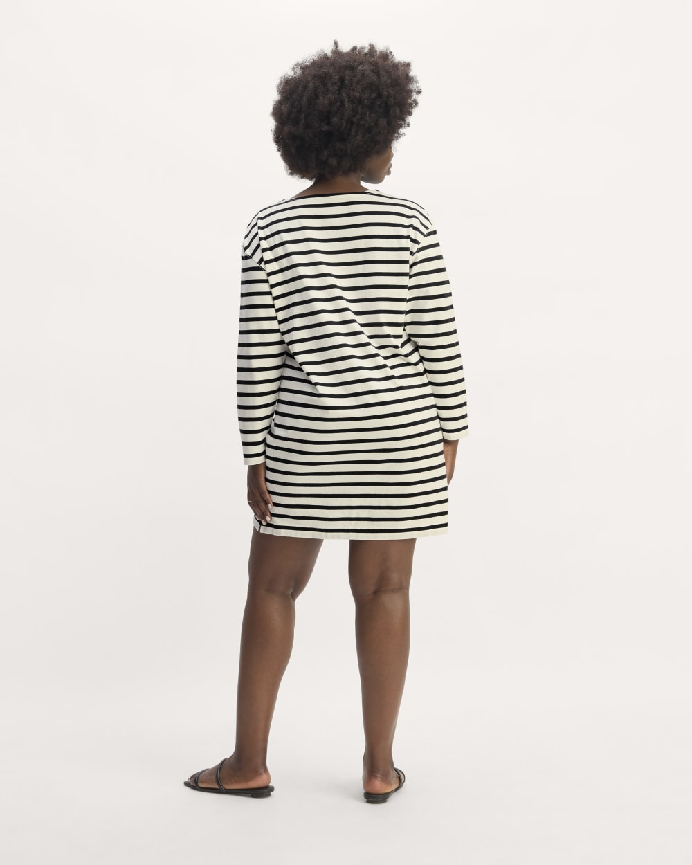 The Mariner Dress in Bone / Black — detail view