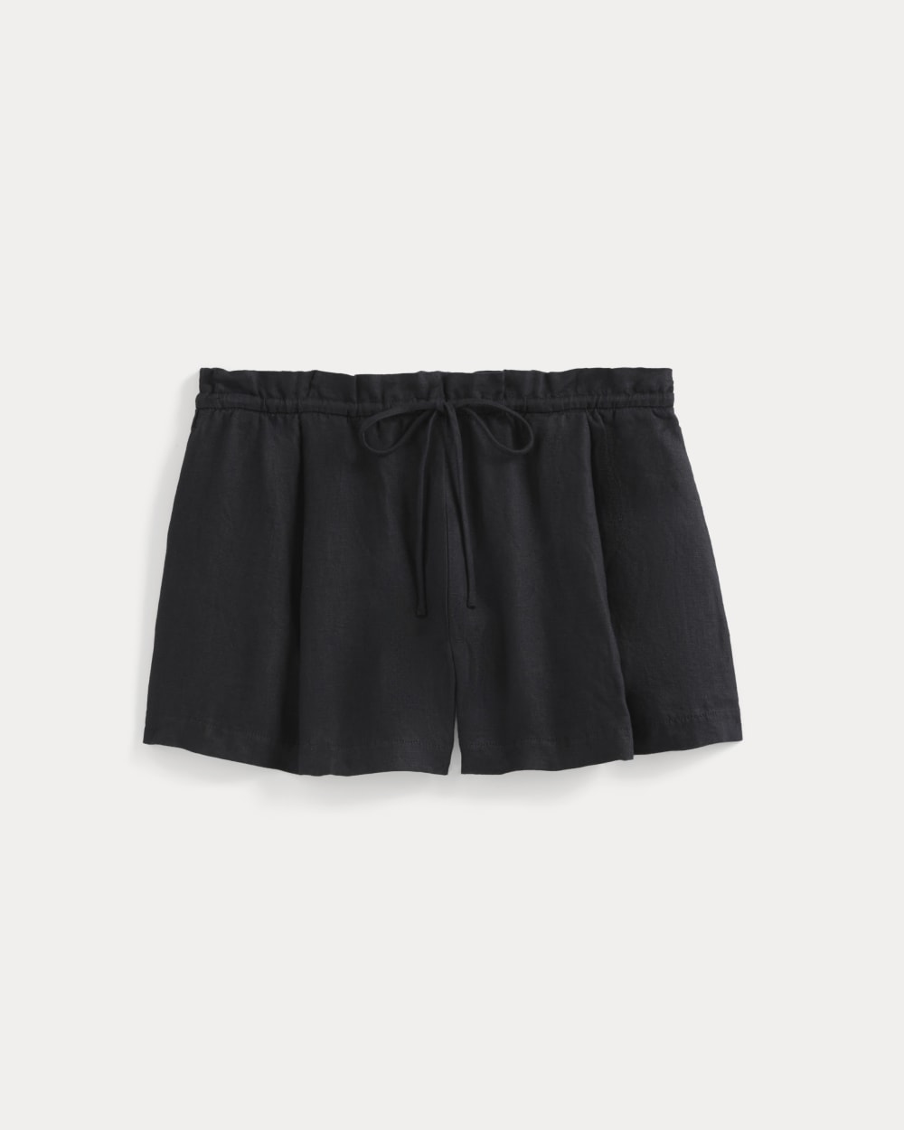 Flowy Short in Linen in Black — alternate view