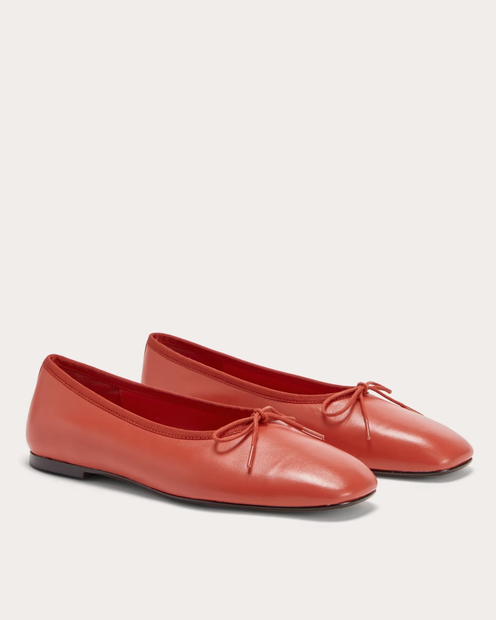 The Day Ballet Flat in Poppy Red — detail view