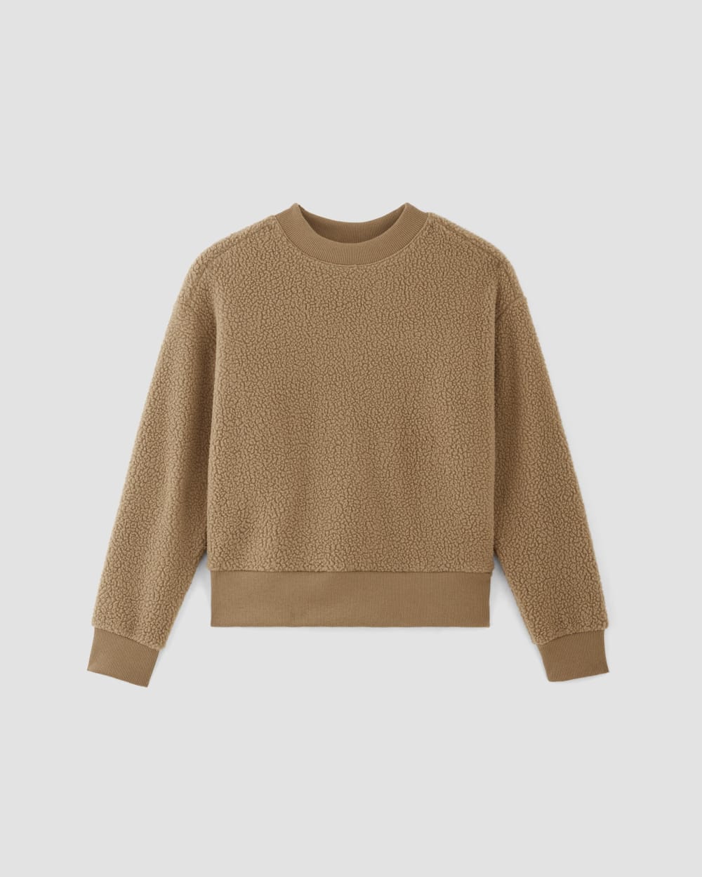The ReNew Fleece Oversized Crew in Tiger's Eye — alternate view