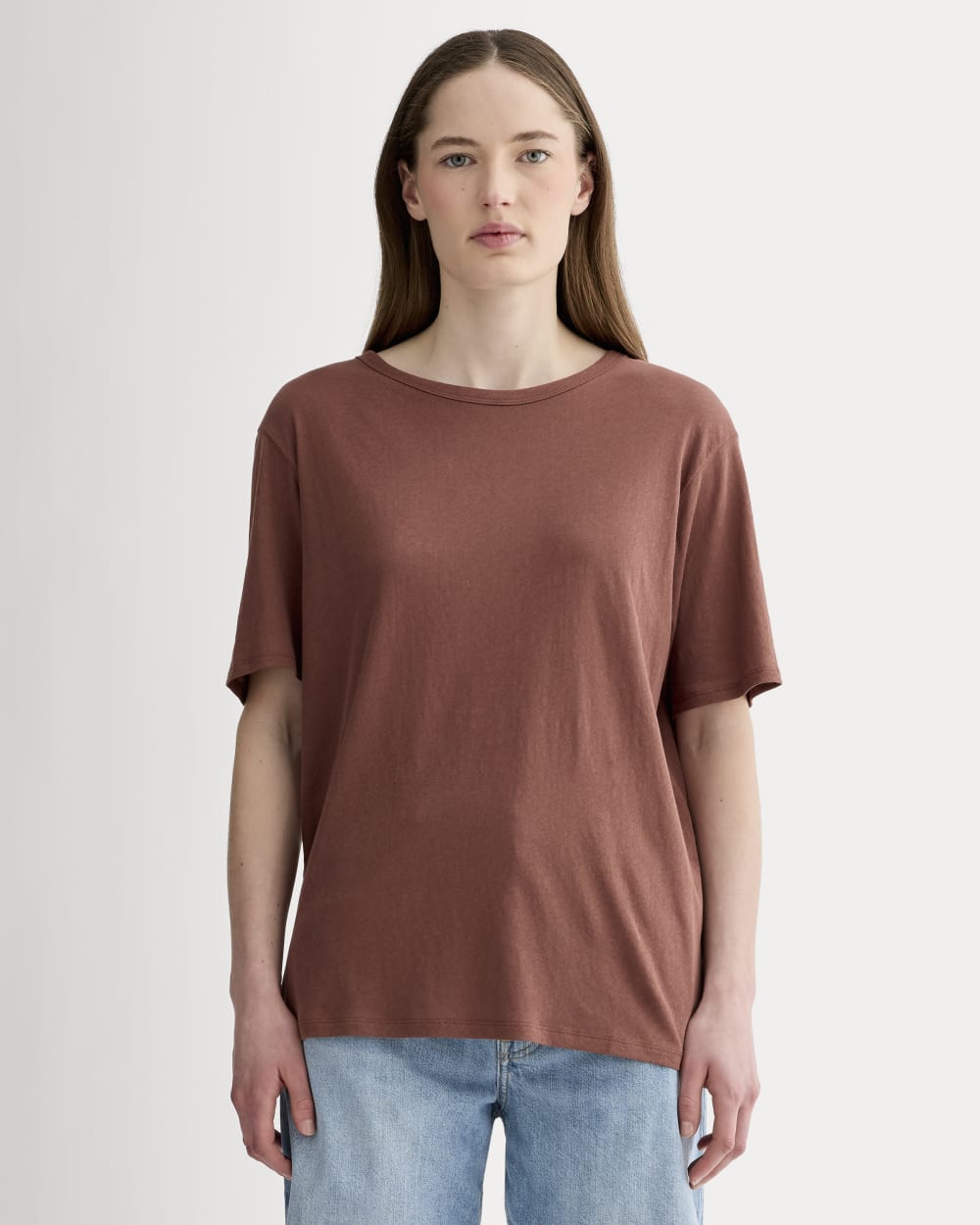 The Air Tee in Cedarwood — front view
