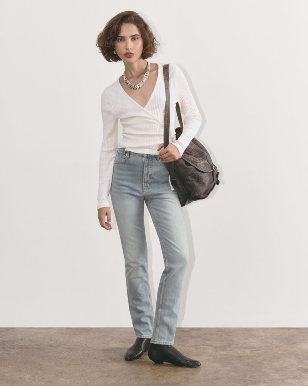 The Way-High® Slim Jean in Vintage Light — front view