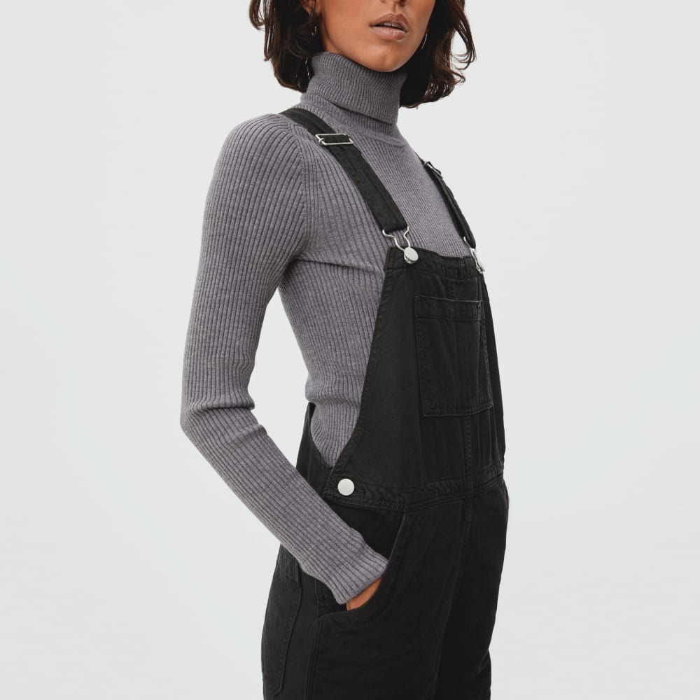 The Canvas Overalls in Black — detail view