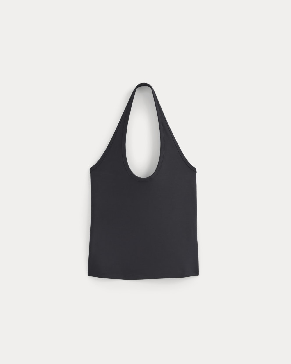 Halter Tank in Black — alternate view