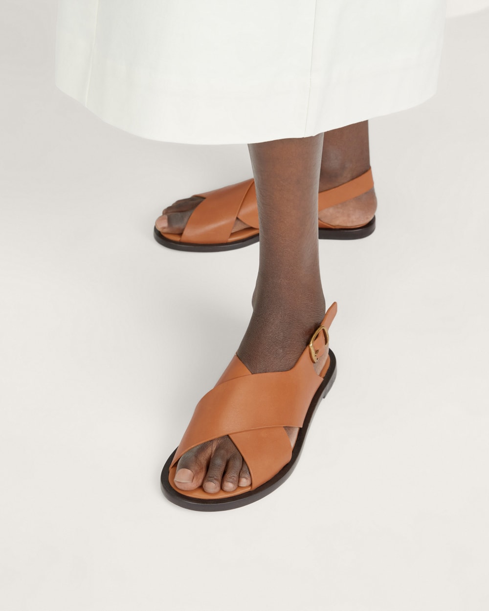 The City Crossover Sandal in Desert Tan — alternate view