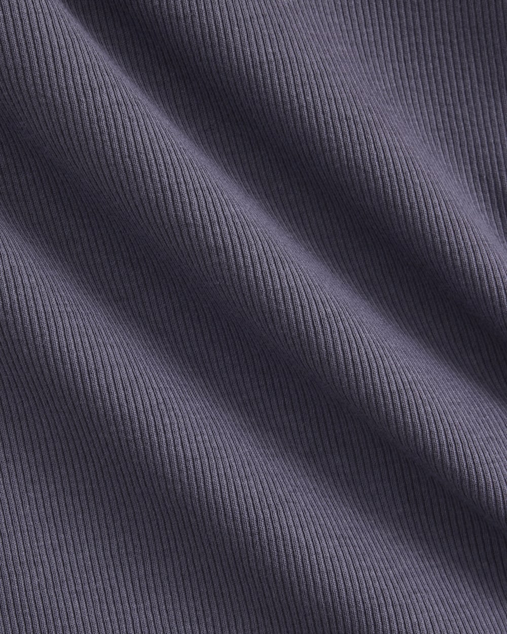 The Luxe Rib Funnel-Neck Tank in Graystone — detail view
