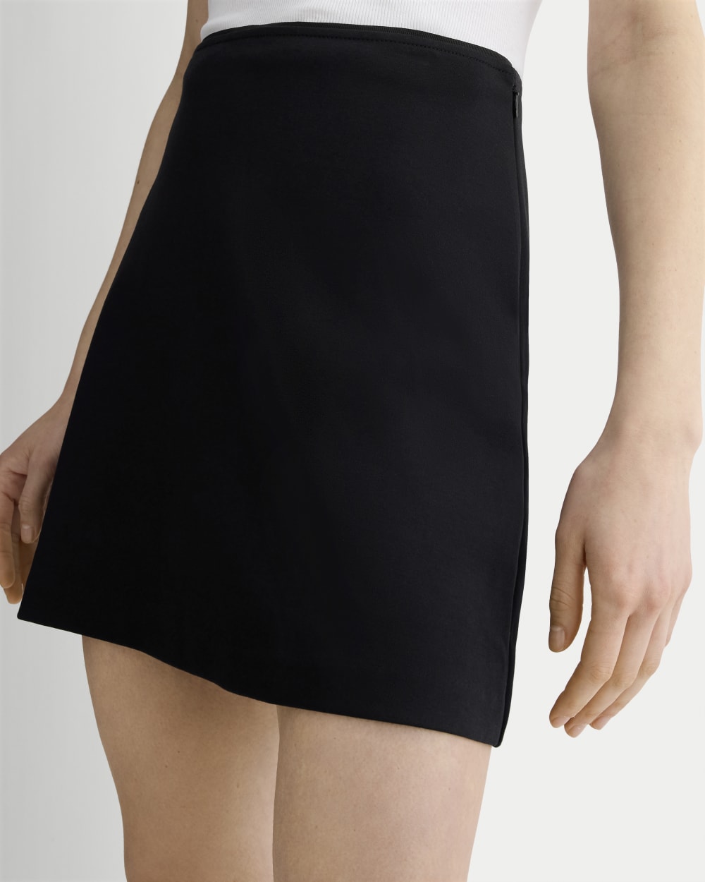The Dream Mini Skirt in Black — detail view