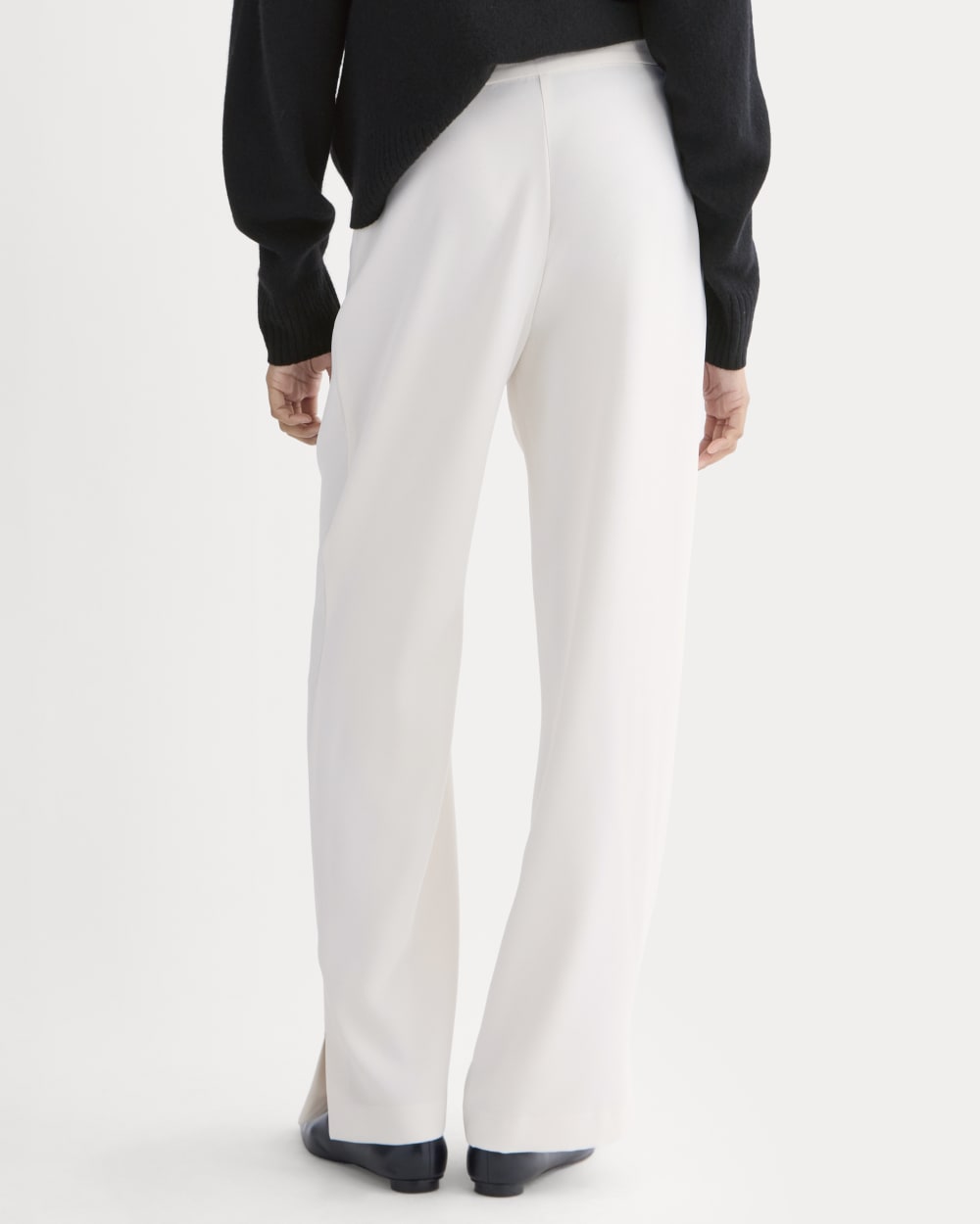 Drapey Crepe Pant in Birch — detail view