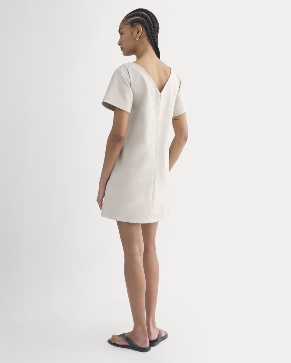 Boatneck Mini Dress in Peyote — detail view