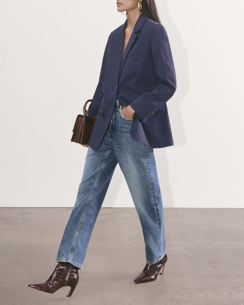 The Way-High® Jean in Mid Indigo — detail view