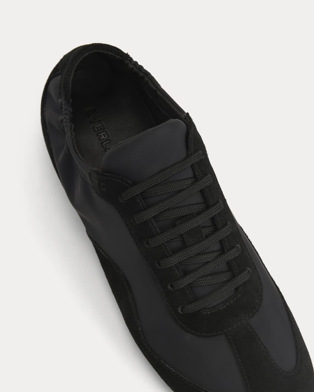 Ballet Sneaker in Black Suede — detail view