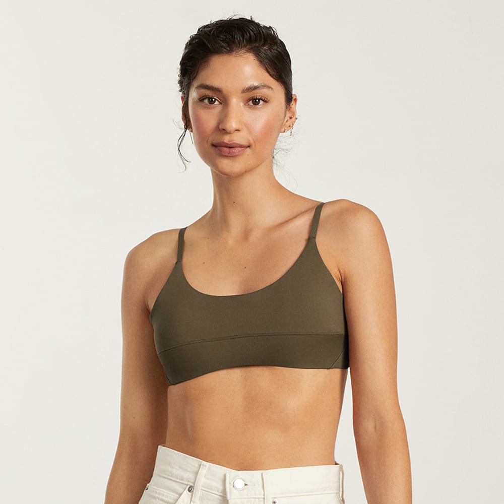 The Scoop-Neck Bikini Top in Beech — alternate view