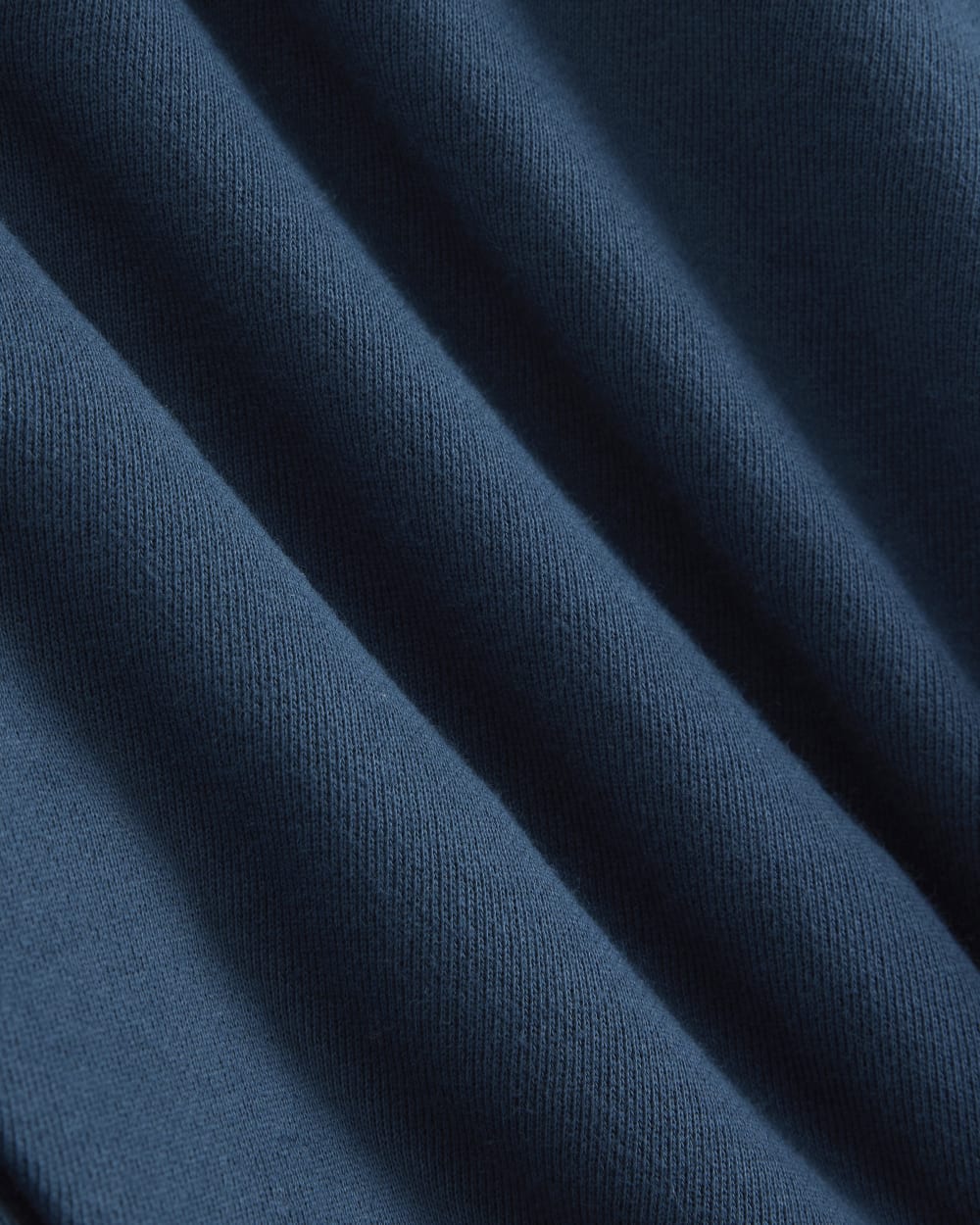 Lightweight Terry Cropped Full-Zip in Blue Wing Teal — detail view