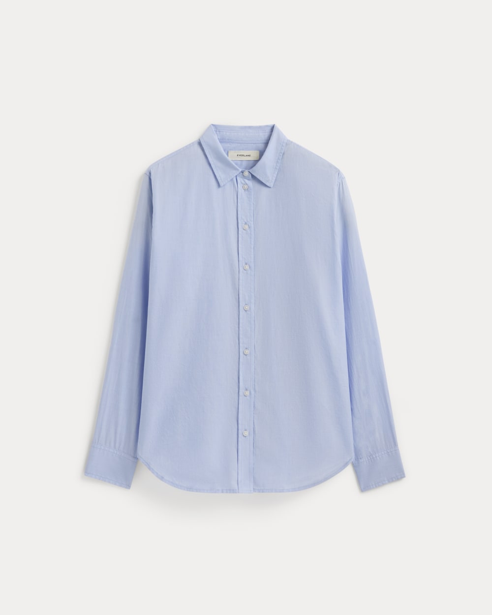 The Must-Have Shirt in Silky Cotton in Pale Blue — alternate view