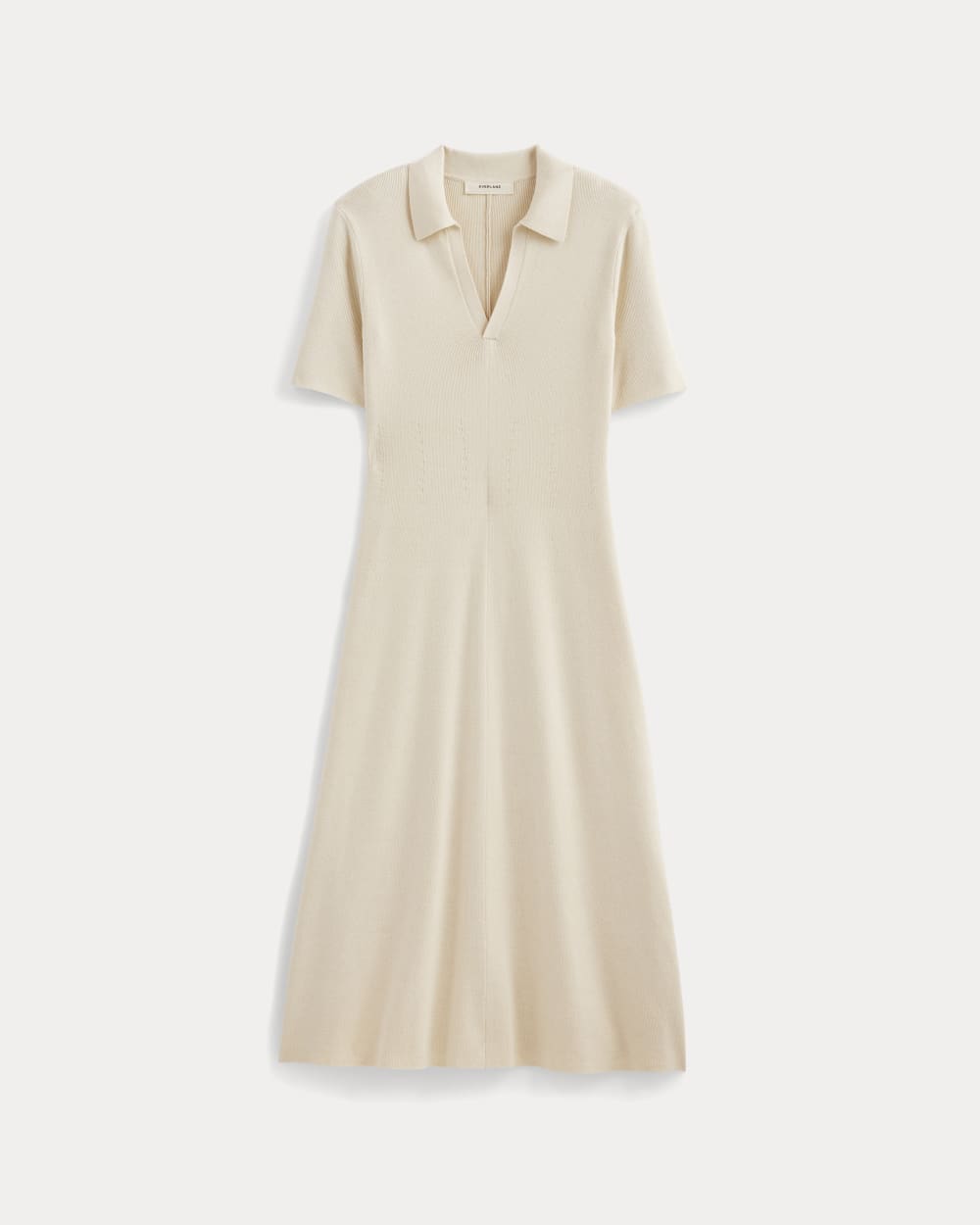 The Knit Polo Dress in Birch — alternate view