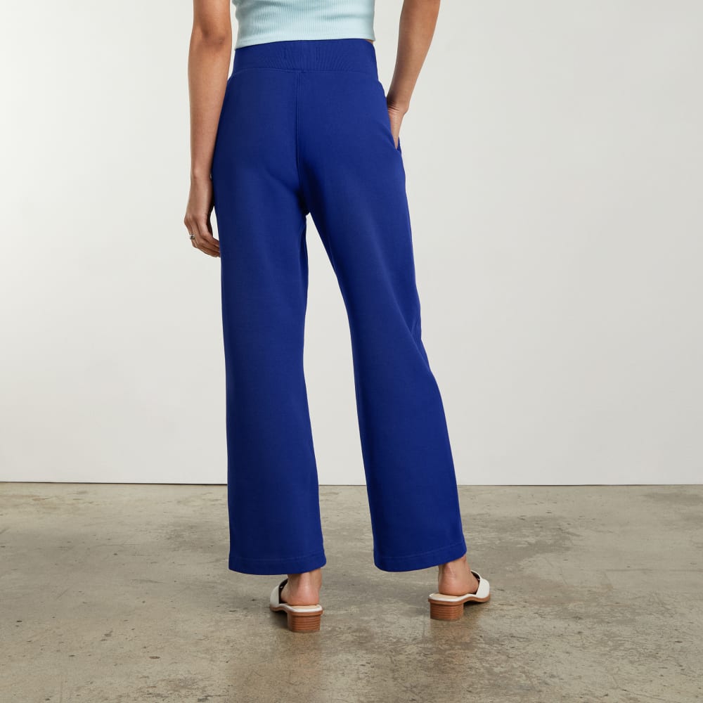 The Track High-Waist Pant in Cobalt — detail view