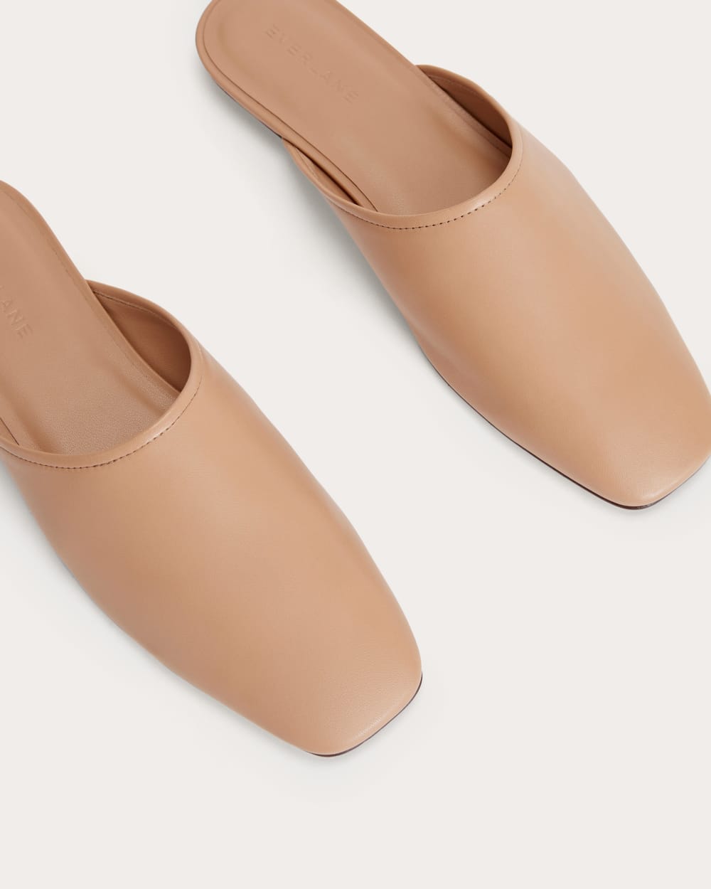 The Day Mule in Blush Tan — detail view