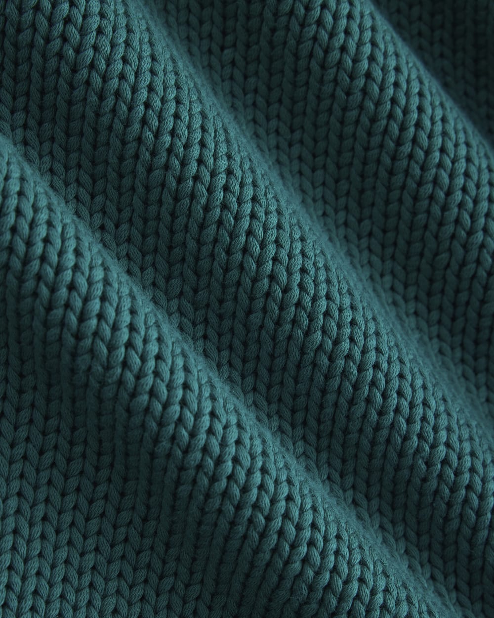 Oversized Cocoon Crew in Elevated Cotton in Everglade — alternate view