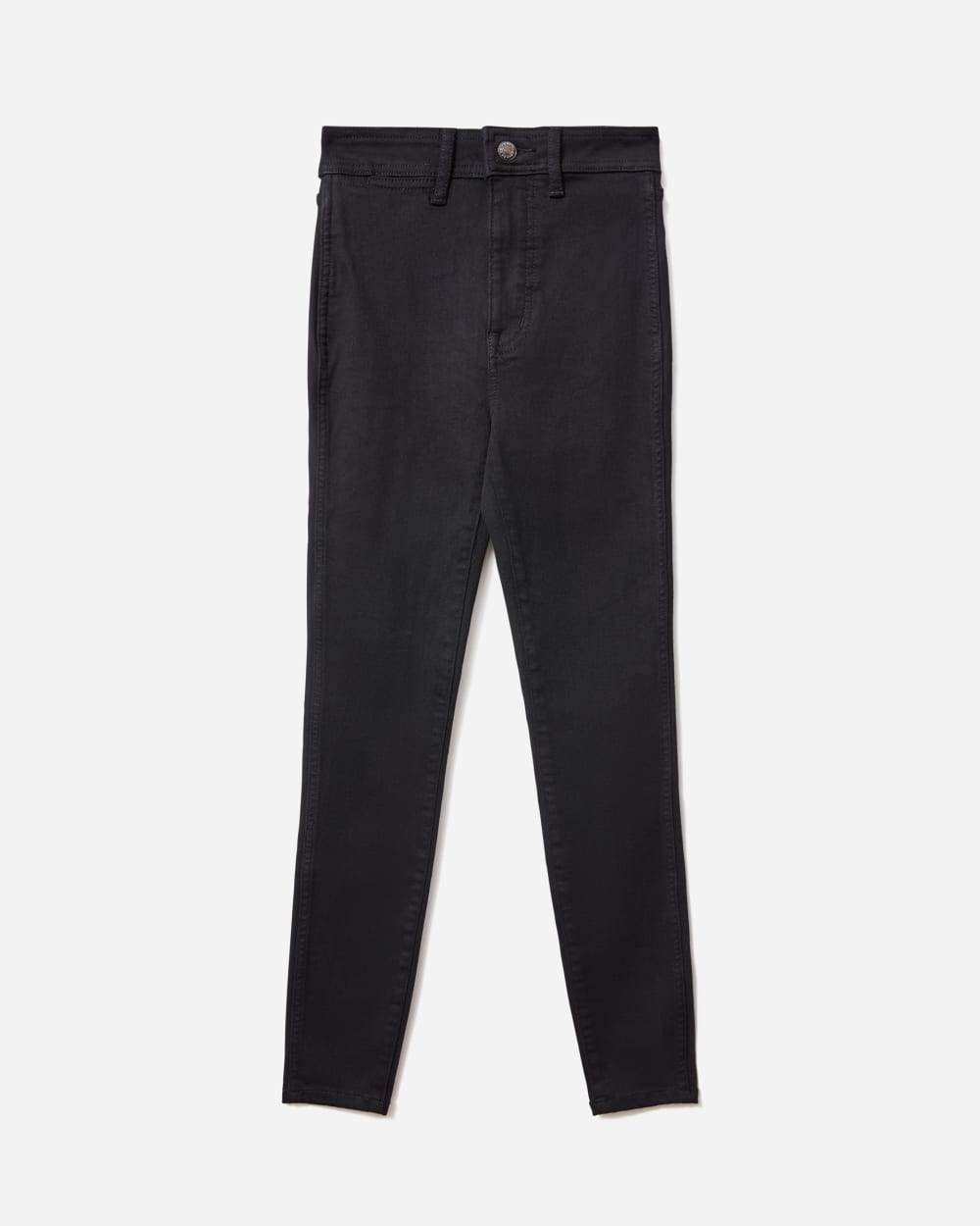The Way-High® Clean Front Skinny Jean in Black — detail view