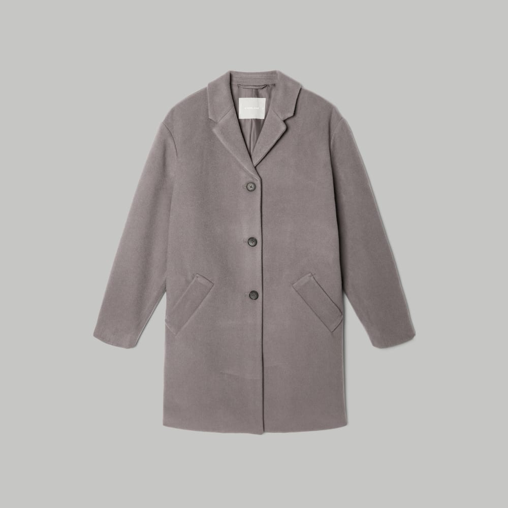 The Italian ReWool® Cocoon Coat in Taupe Grey — alternate view