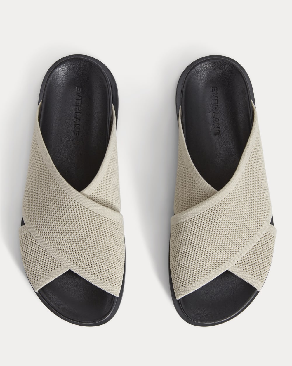 The ReKnit Form Crossover Sandal in Sandshell — detail view