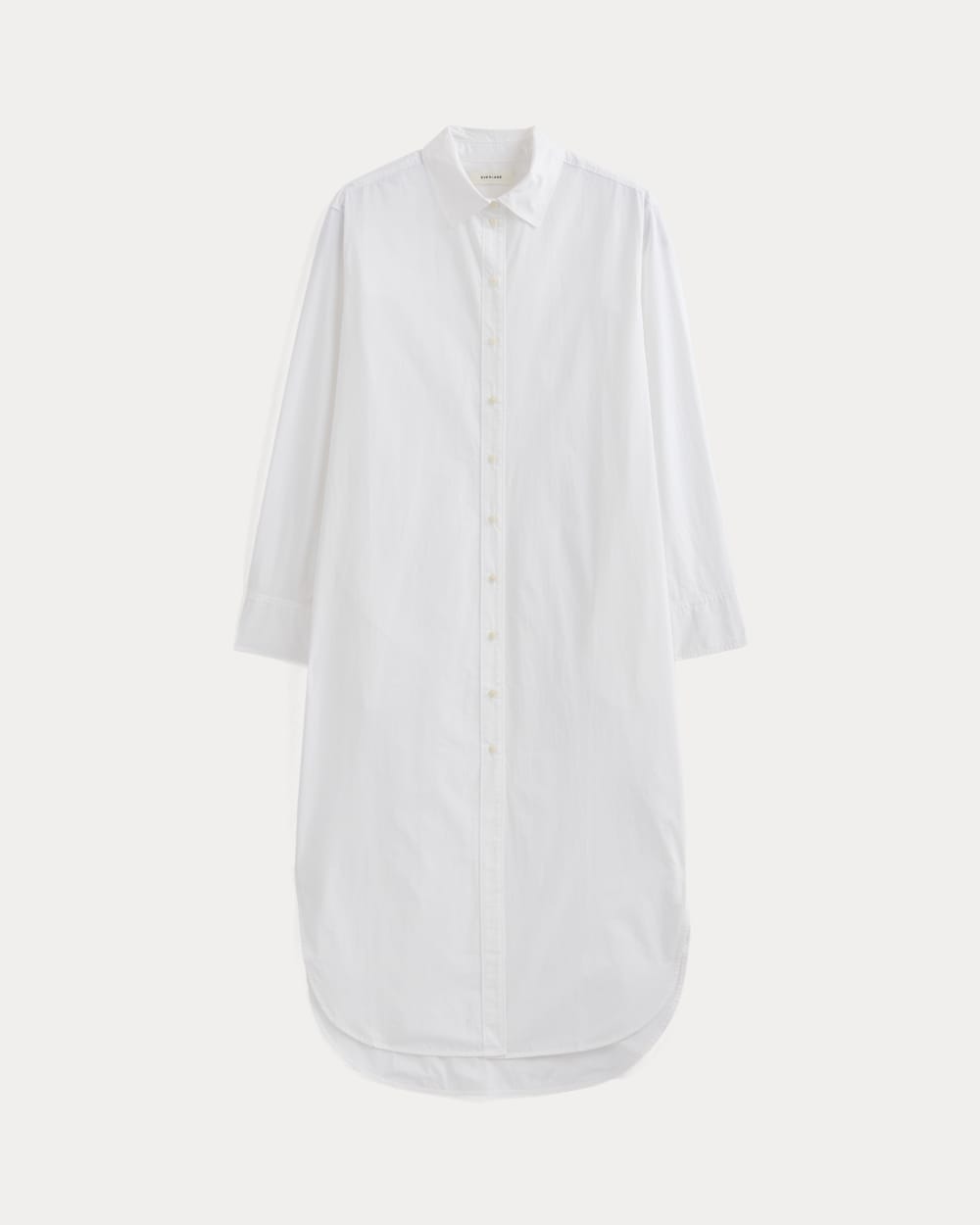 Midi Shirtdress in Ultrasoft Cotton in White — alternate view