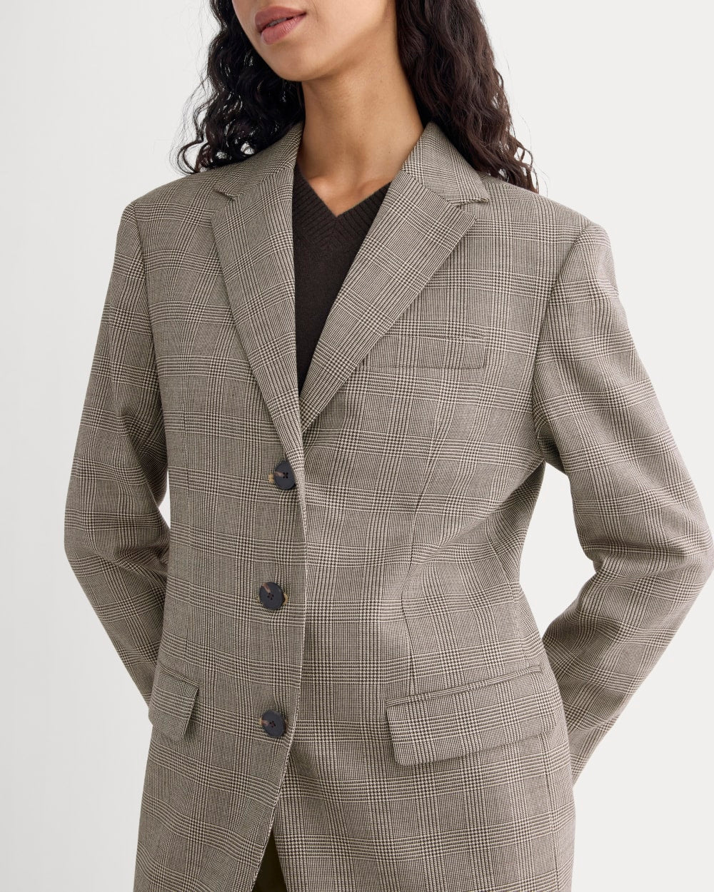 Blazer in Tailor Twill in Khaki — detail view