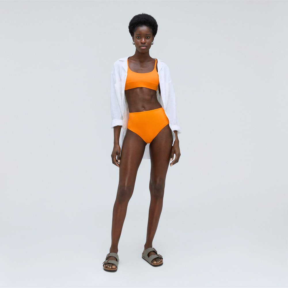 The High-Rise Hipster Bottom in Turmeric — detail view