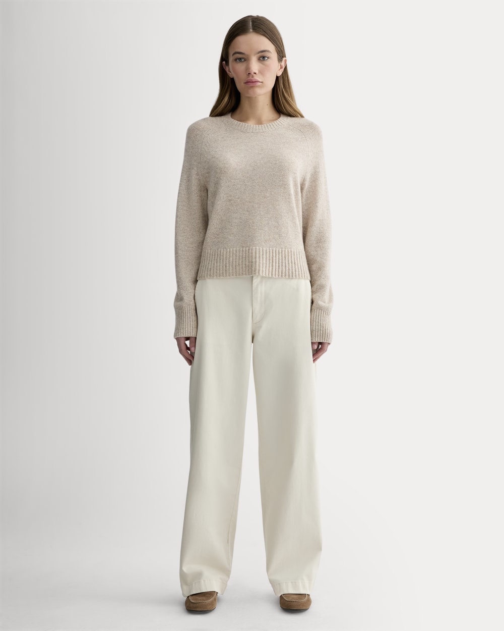 The Boxy Crew in Cashmere in Canvas — detail view