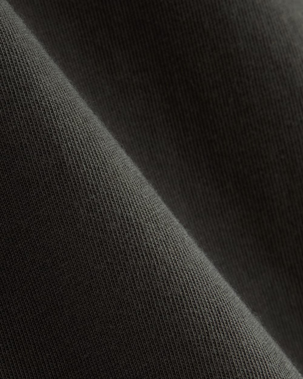 The Organic Cotton Weekend Tee Dress in Washed Black — detail view