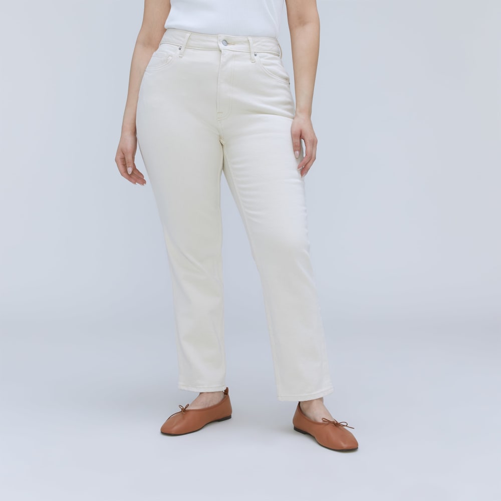 The Cheeky Hourglass Jean in Ecru — alternate view