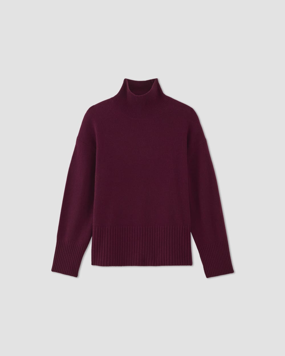 The Cashmere Oversized Turtleneck in Brandy — alternate view