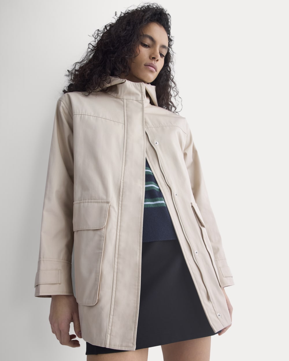 Hooded Field Jacket in Peyote — front view