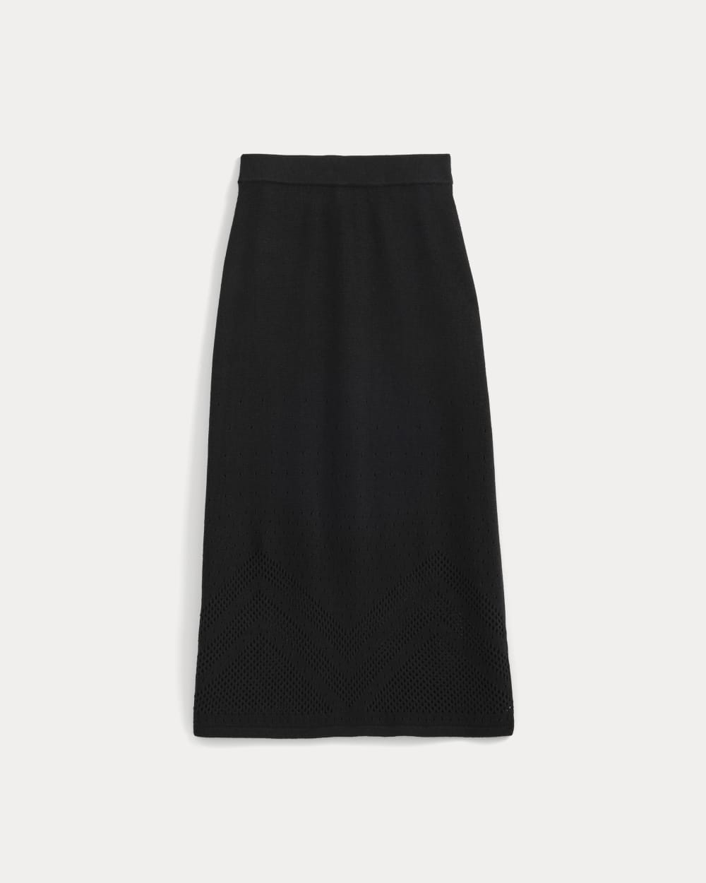 Lace-Knit Maxi Skirt in Black — alternate view